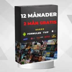 12 Månaders IPTV-Abonnemang (+2 Månader Gratis )