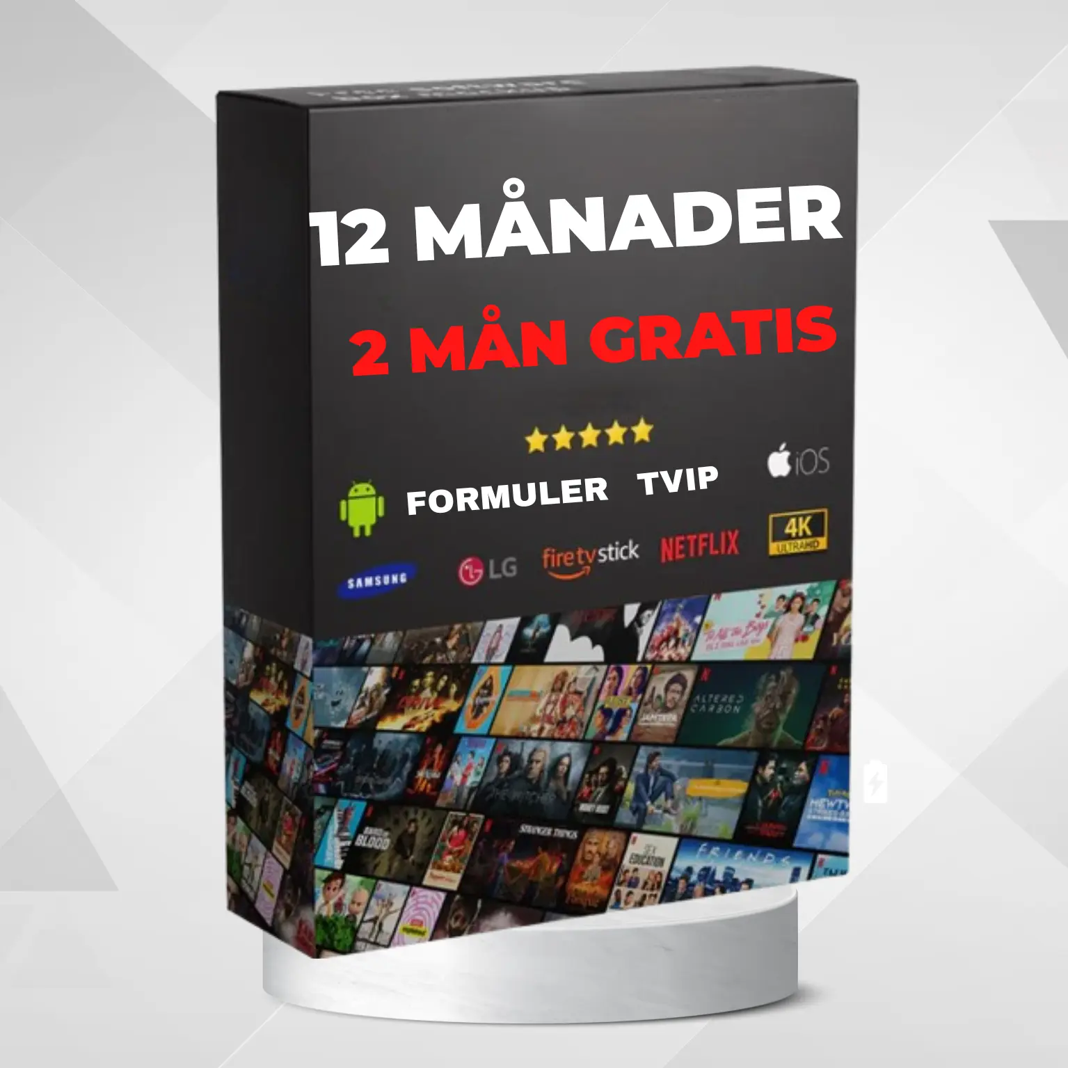 12 Månaders IPTV-Abonnemang (+2 Månader Gratis )